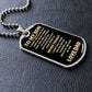 To My Son | Never Forget | Dog Tag