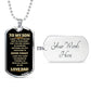 To My Son | Never Forget | Dog Tag