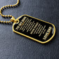 To My Son | Never Forget | Dog Tag