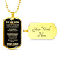 To My Son | Never Forget | Dog Tag