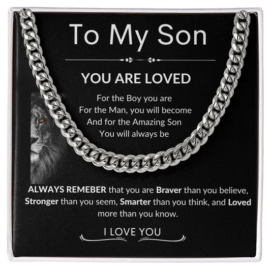 To My Son | Cuban Link Chain