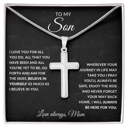 To My Son | Stainless Steel Cross necklace